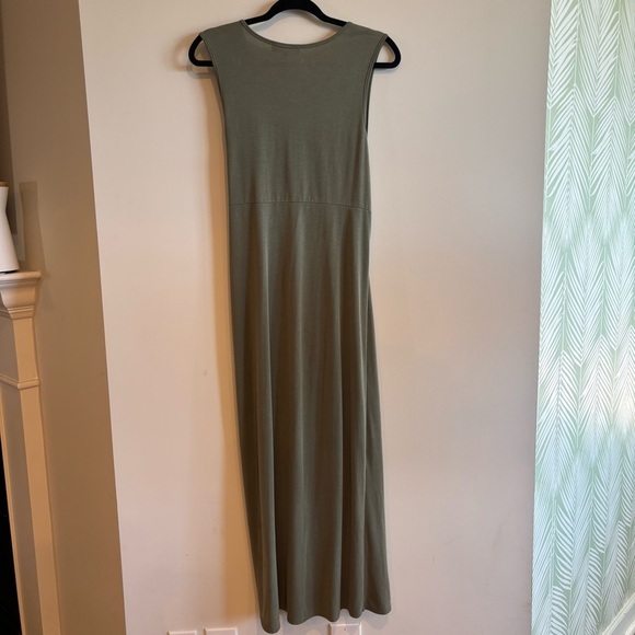 Slate & Willow Green Side Twist Maxi Tank Dress XL Modal Lightweight - Picture 7 of 9